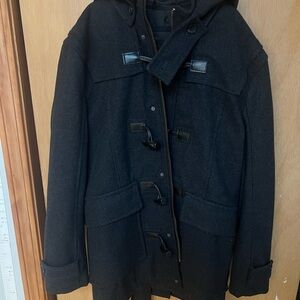 Zara Men's Dark Gray Military Coat